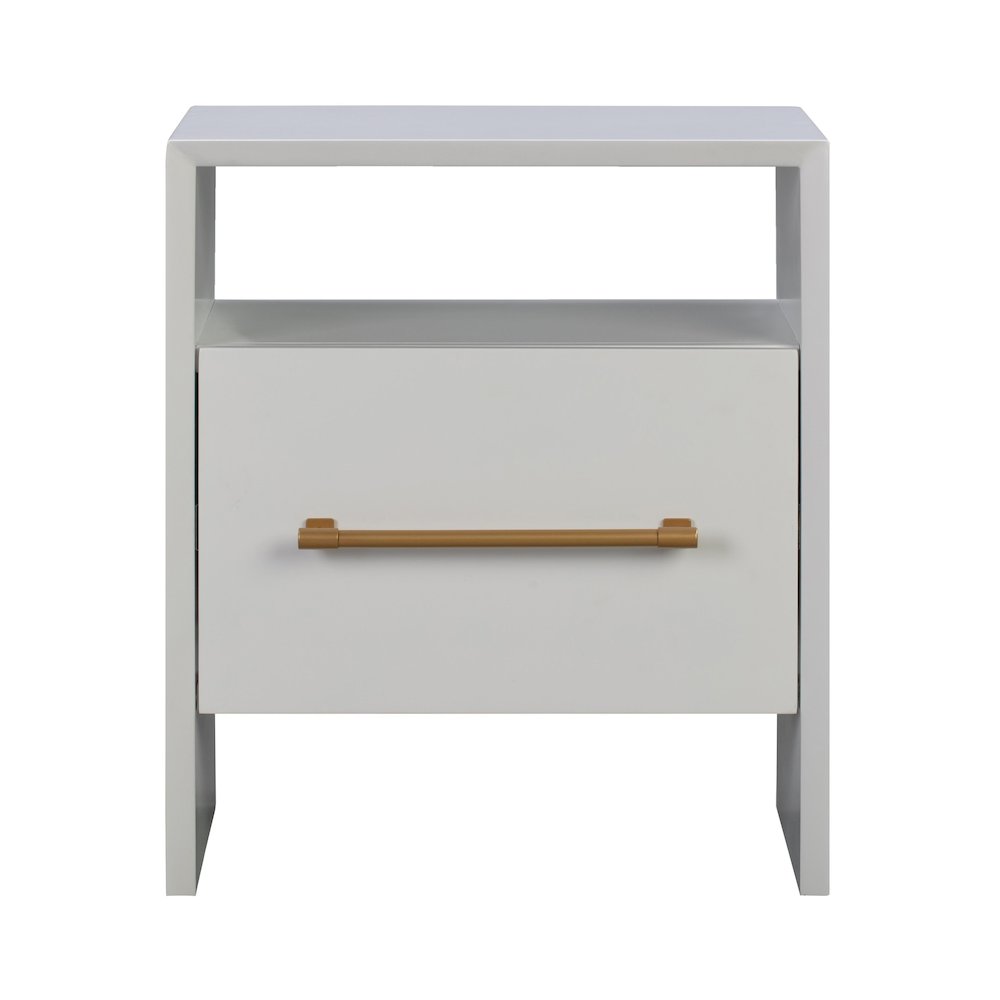 Libre White Nightstand. Picture 2