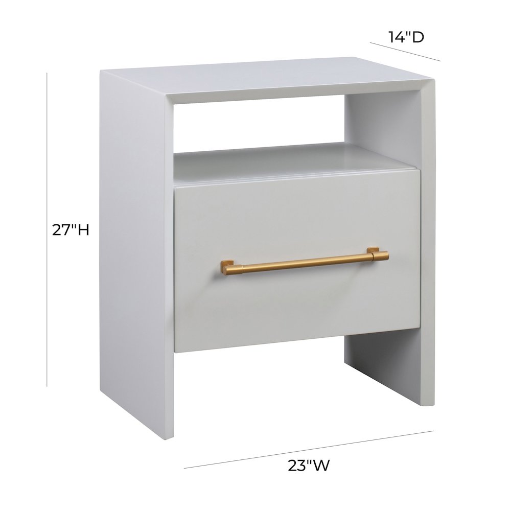 Libre White Nightstand. Picture 7