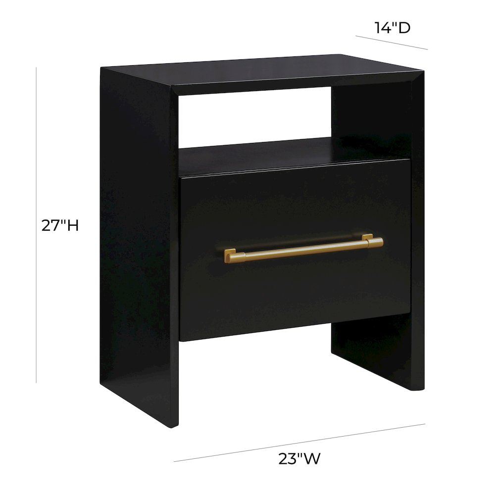 Libre Black Nightstand. Picture 8