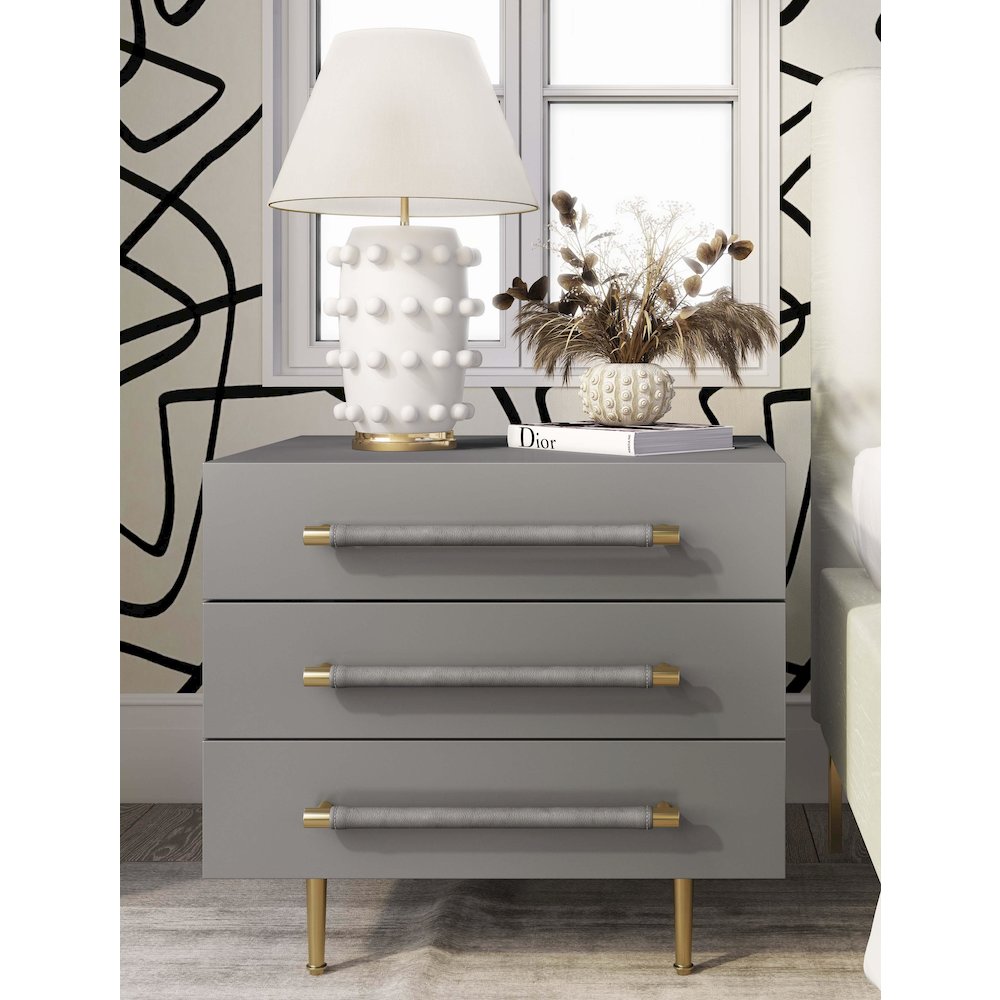 Trident Grey Nightstand. Picture 2