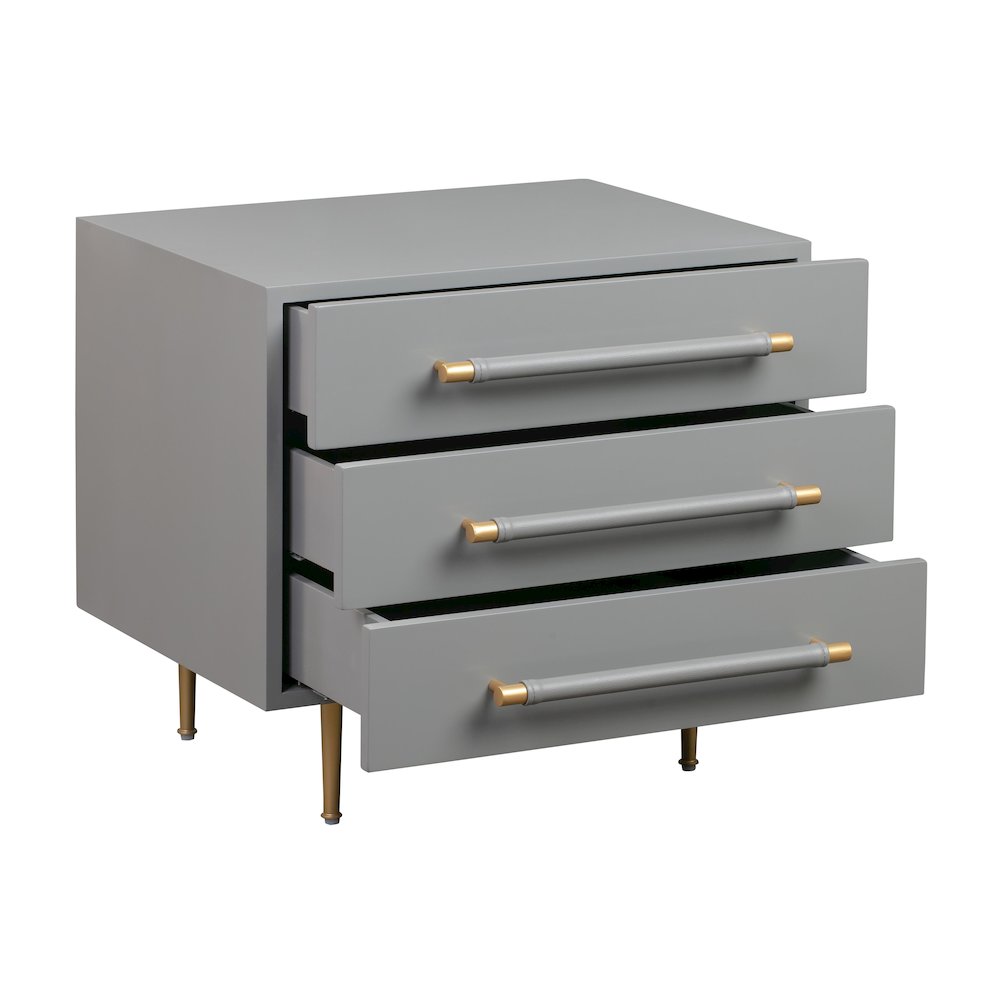 Trident Grey Nightstand. Picture 4