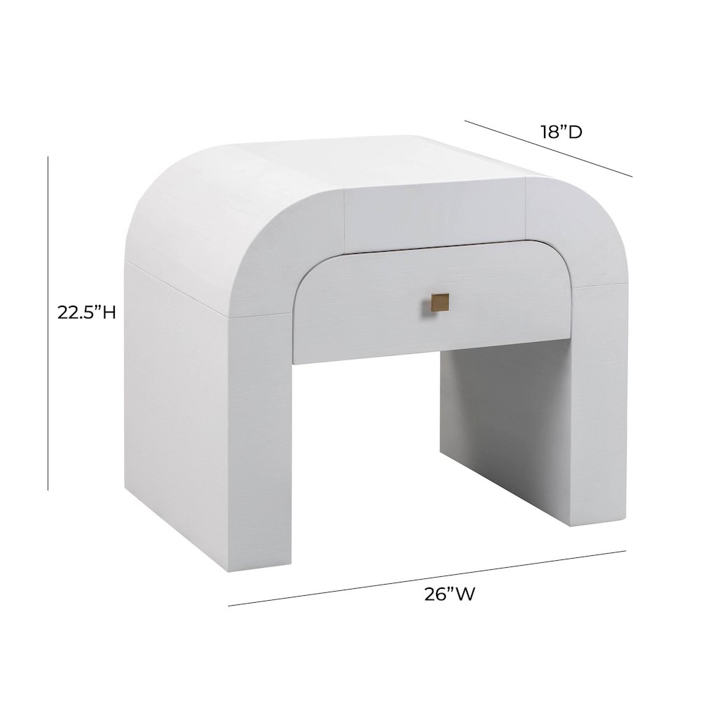 Hump White Nightstand. Picture 9