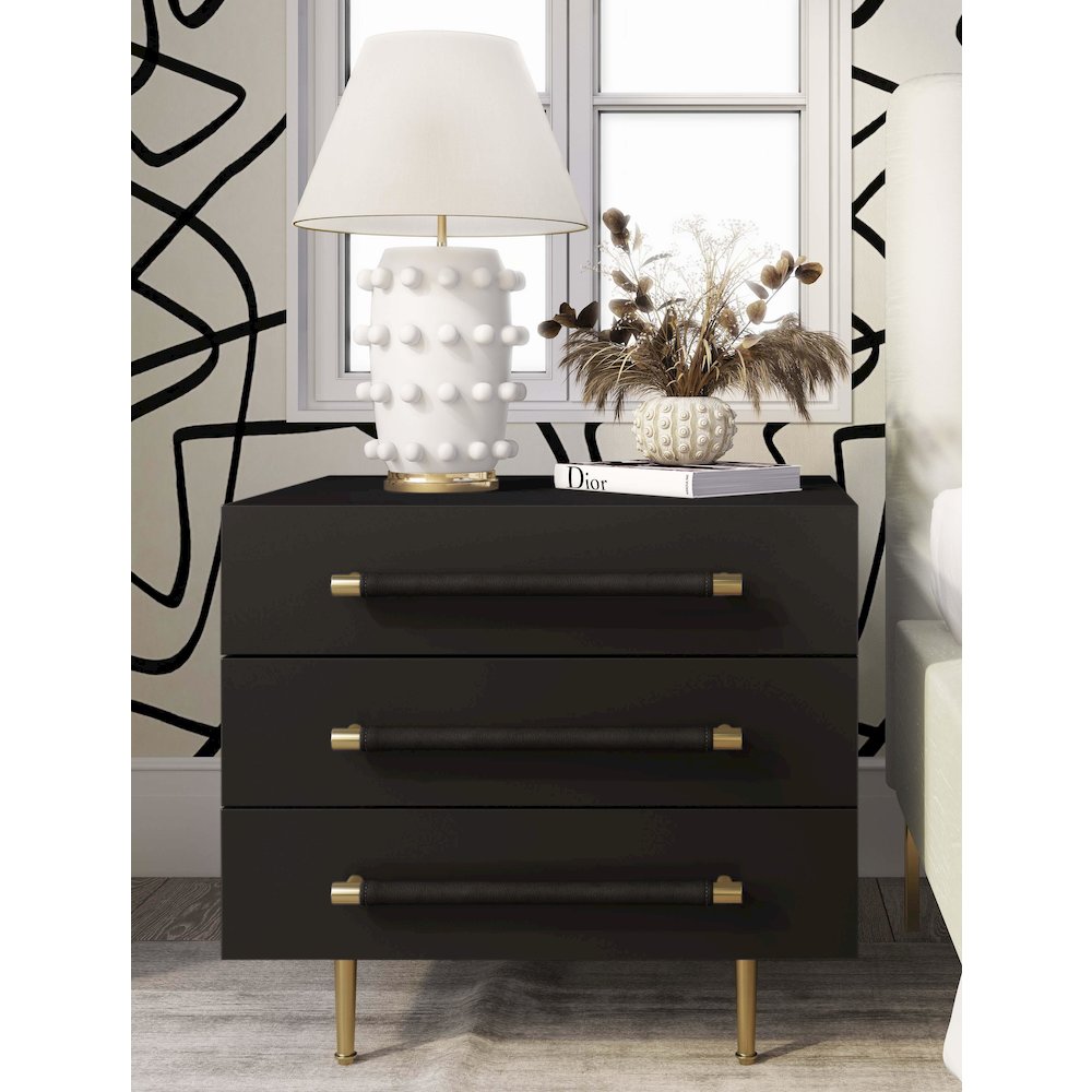 Trident Black Nightstand. Picture 2
