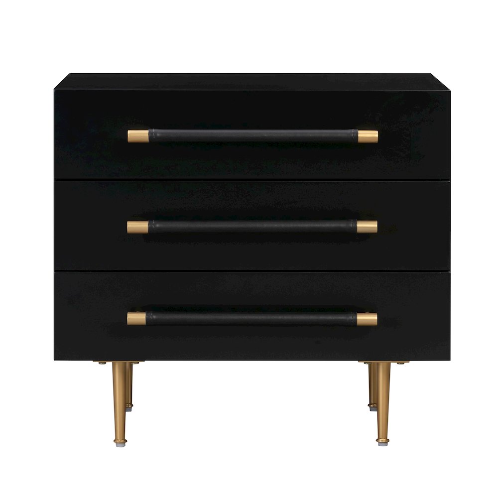 Trident Black Nightstand. Picture 4
