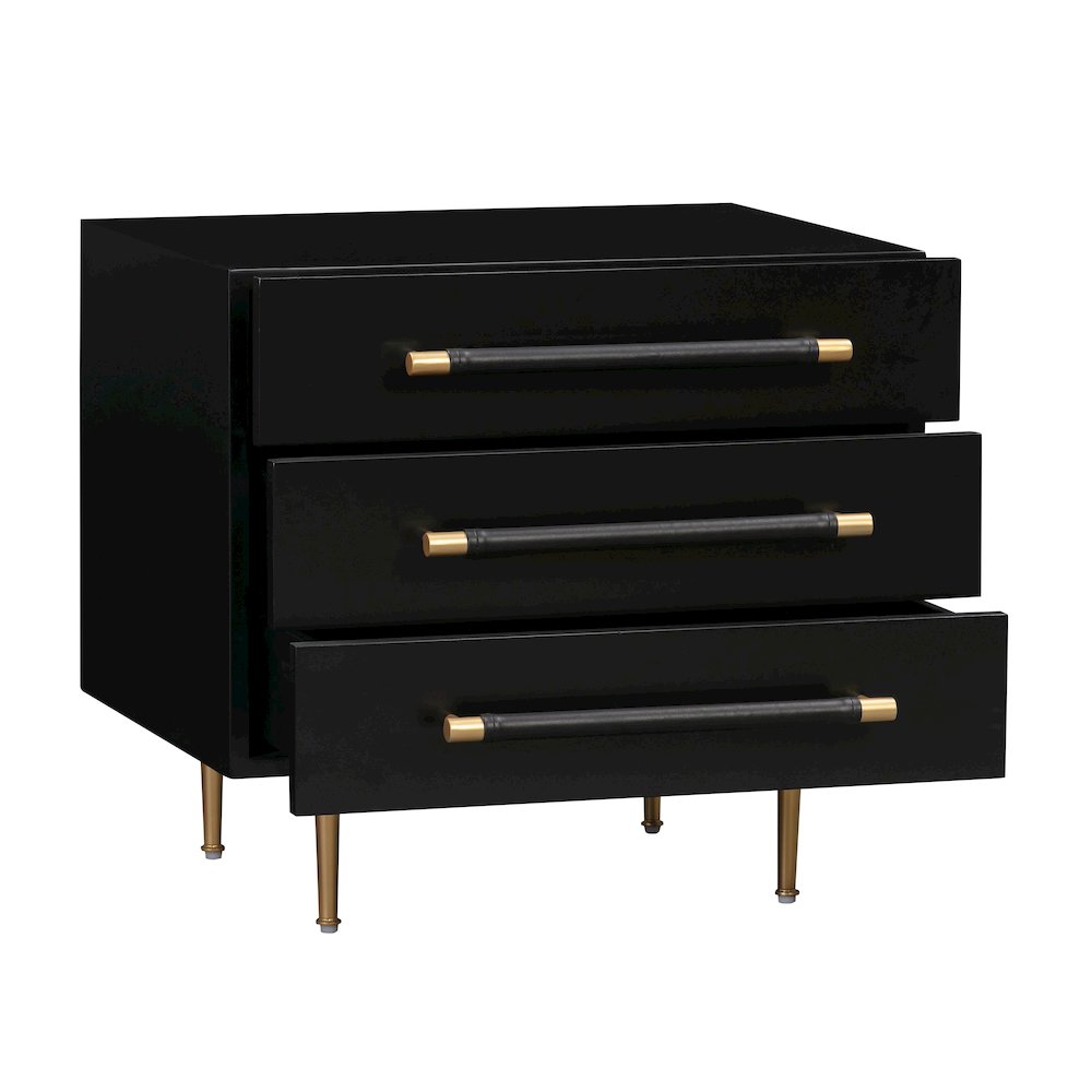 Trident Black Nightstand. Picture 5
