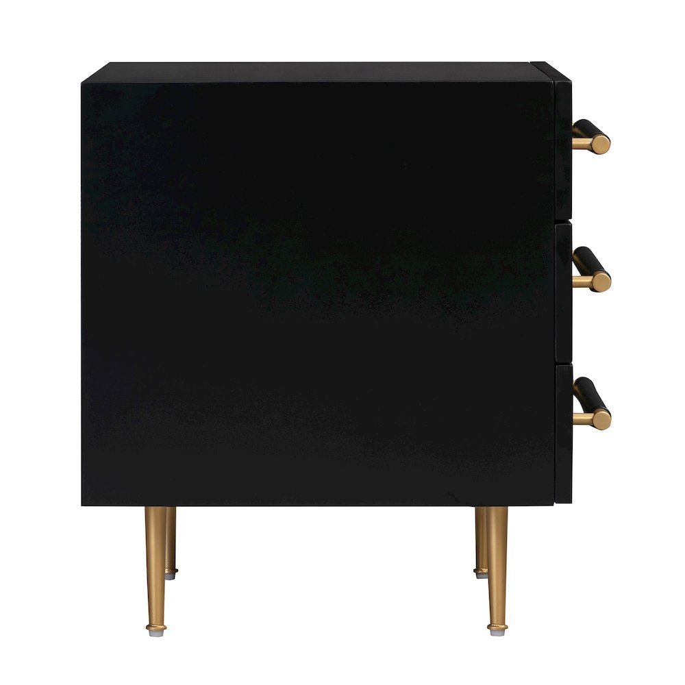 Trident Black Nightstand. Picture 6