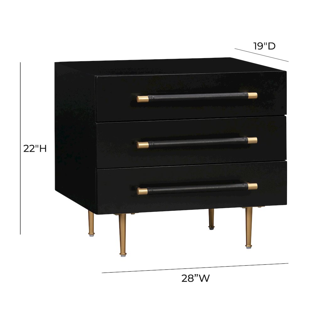 Trident Black Nightstand. Picture 8