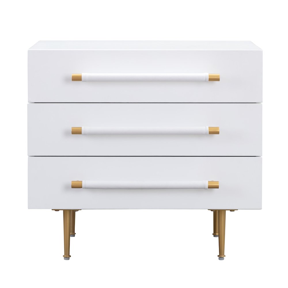 Trident White Nightstand. Picture 3