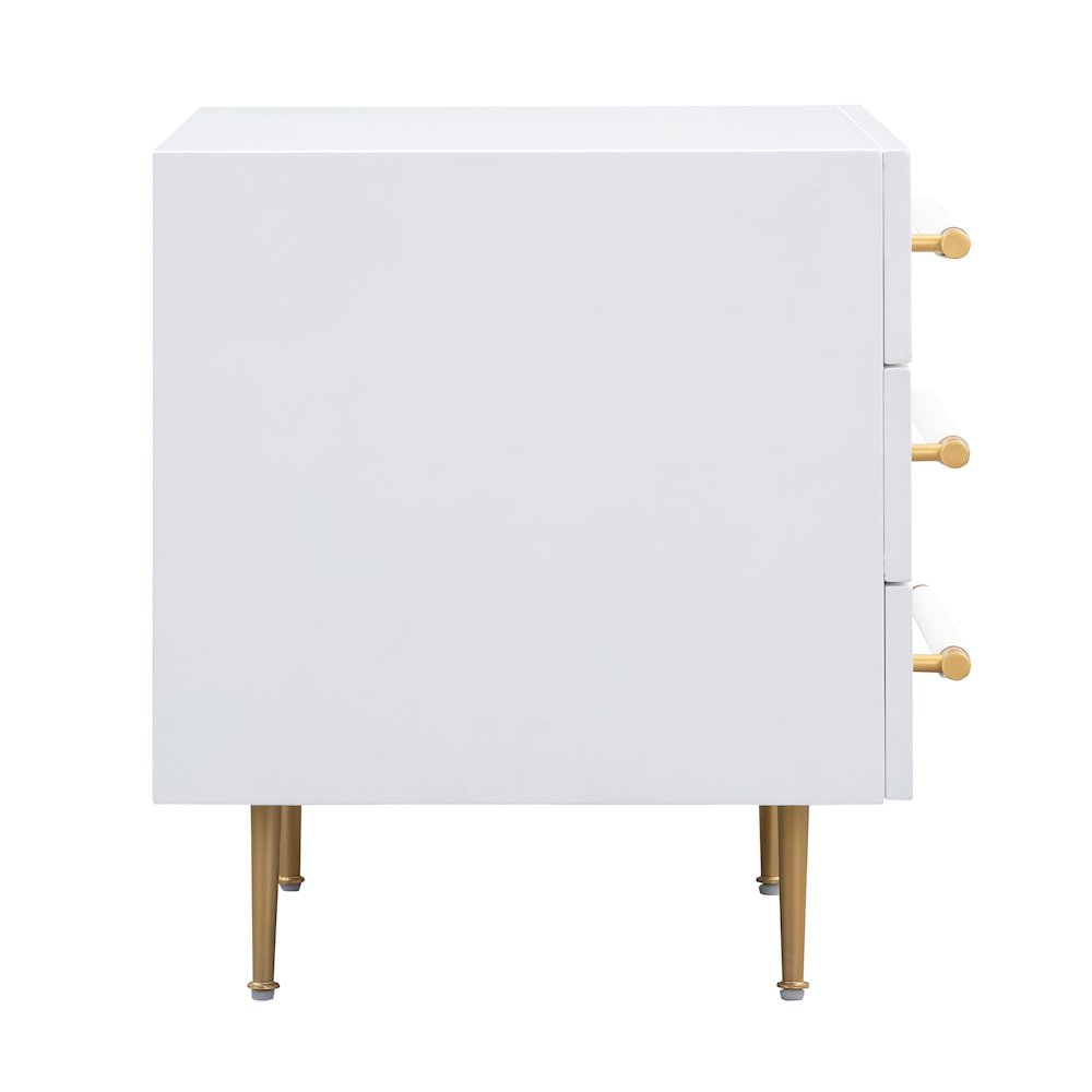 Trident White Nightstand. Picture 5