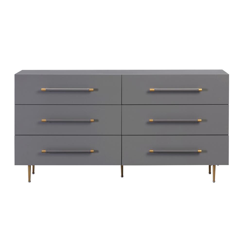 Trident Grey 6 Drawer Dresser. Picture 2