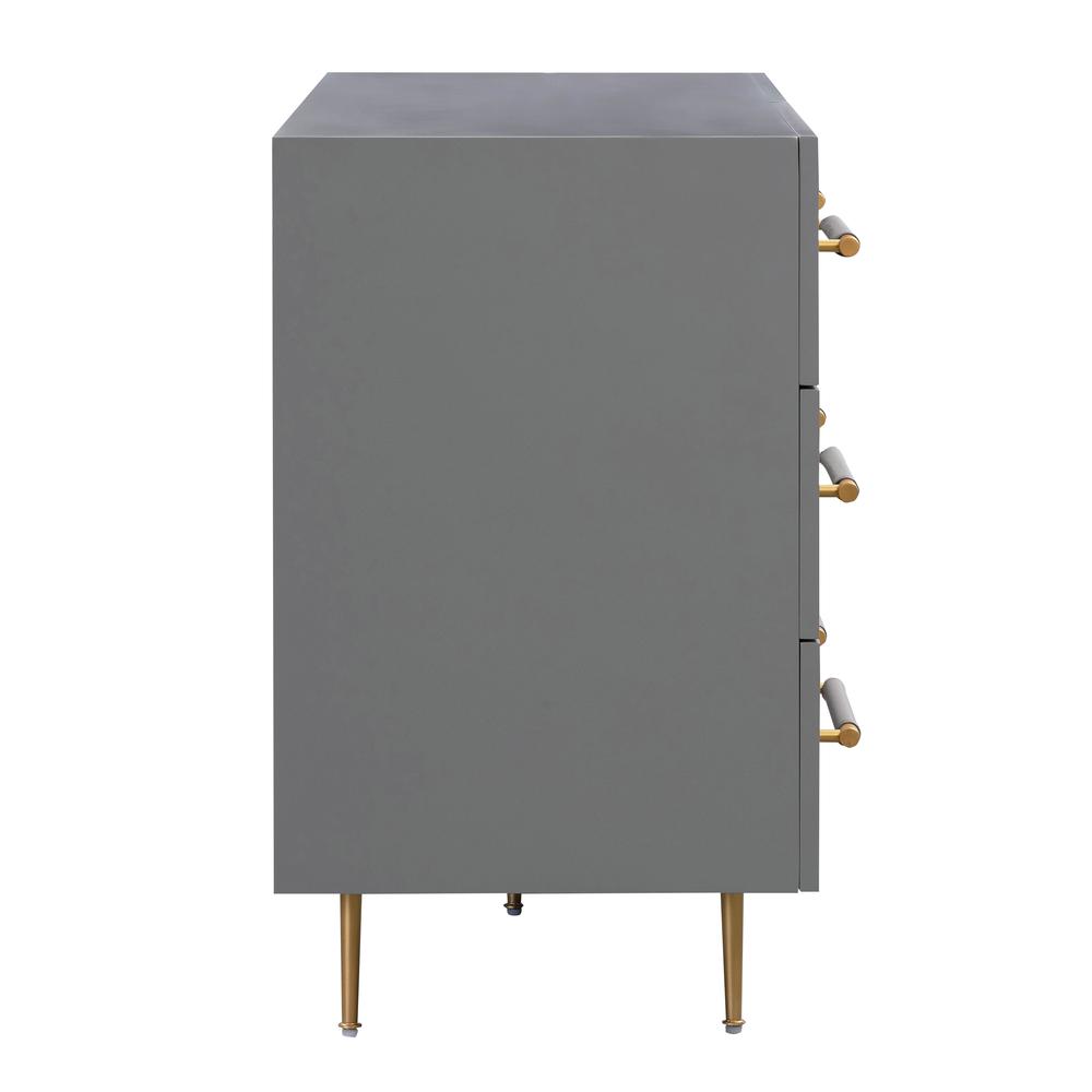Trident Grey 6 Drawer Dresser. Picture 4