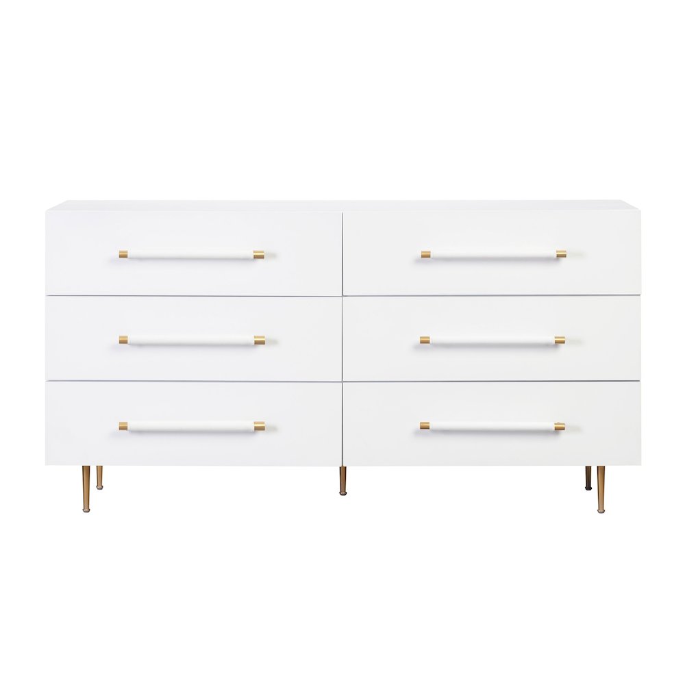 Trident White 6 Drawer Dresser. Picture 3