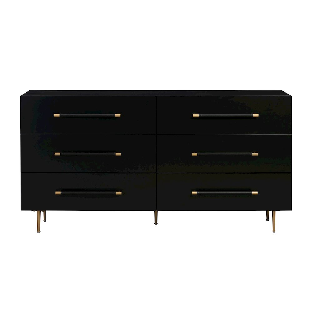 Trident Black 6 Drawer Dresser. Picture 3