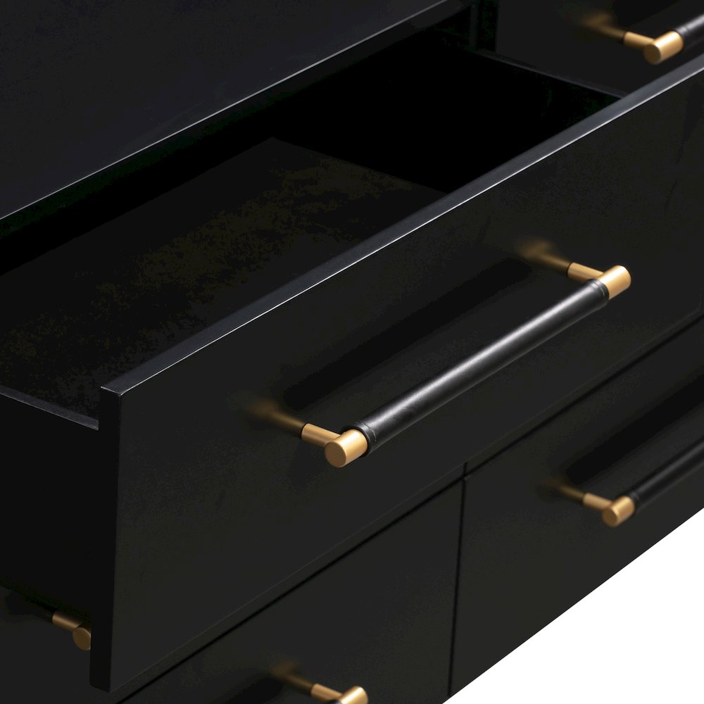 Trident Black 6 Drawer Dresser. Picture 6