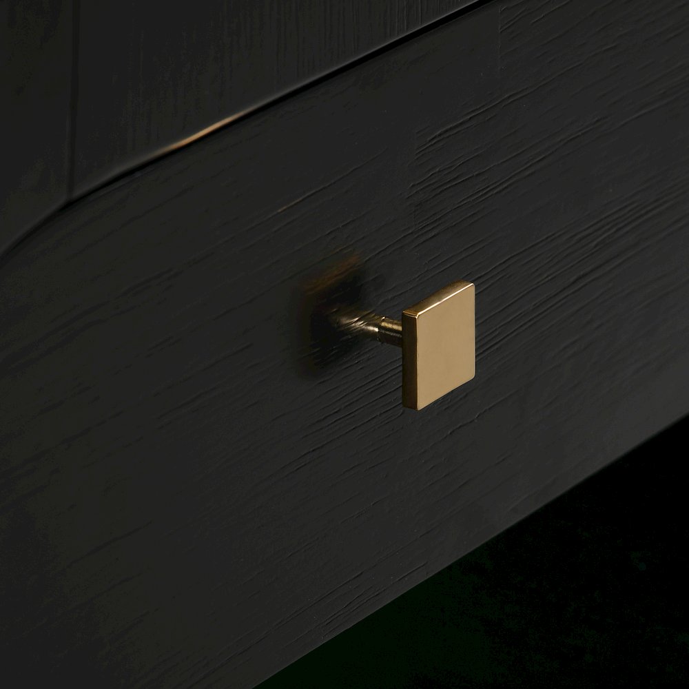 Hump 6 Drawer Black Dresser. Picture 7