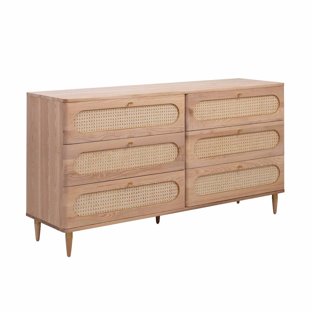 Carmen Cane 6 Drawer Dresser. Picture 1