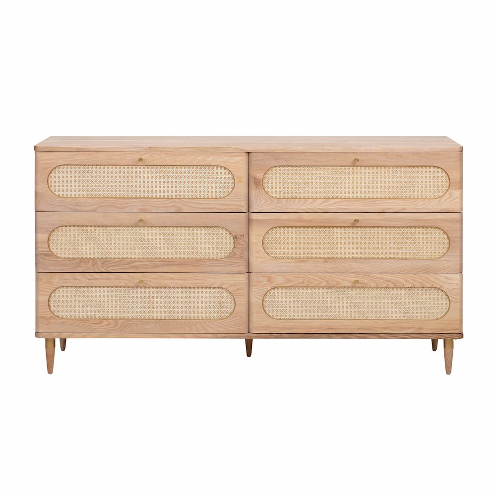 Carmen Cane 6 Drawer Dresser. Picture 3