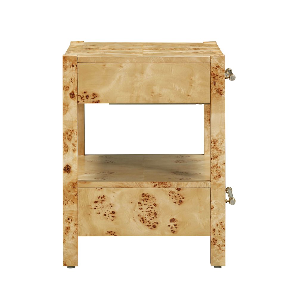 Brandyss Natural Burl Nightstand. Picture 5