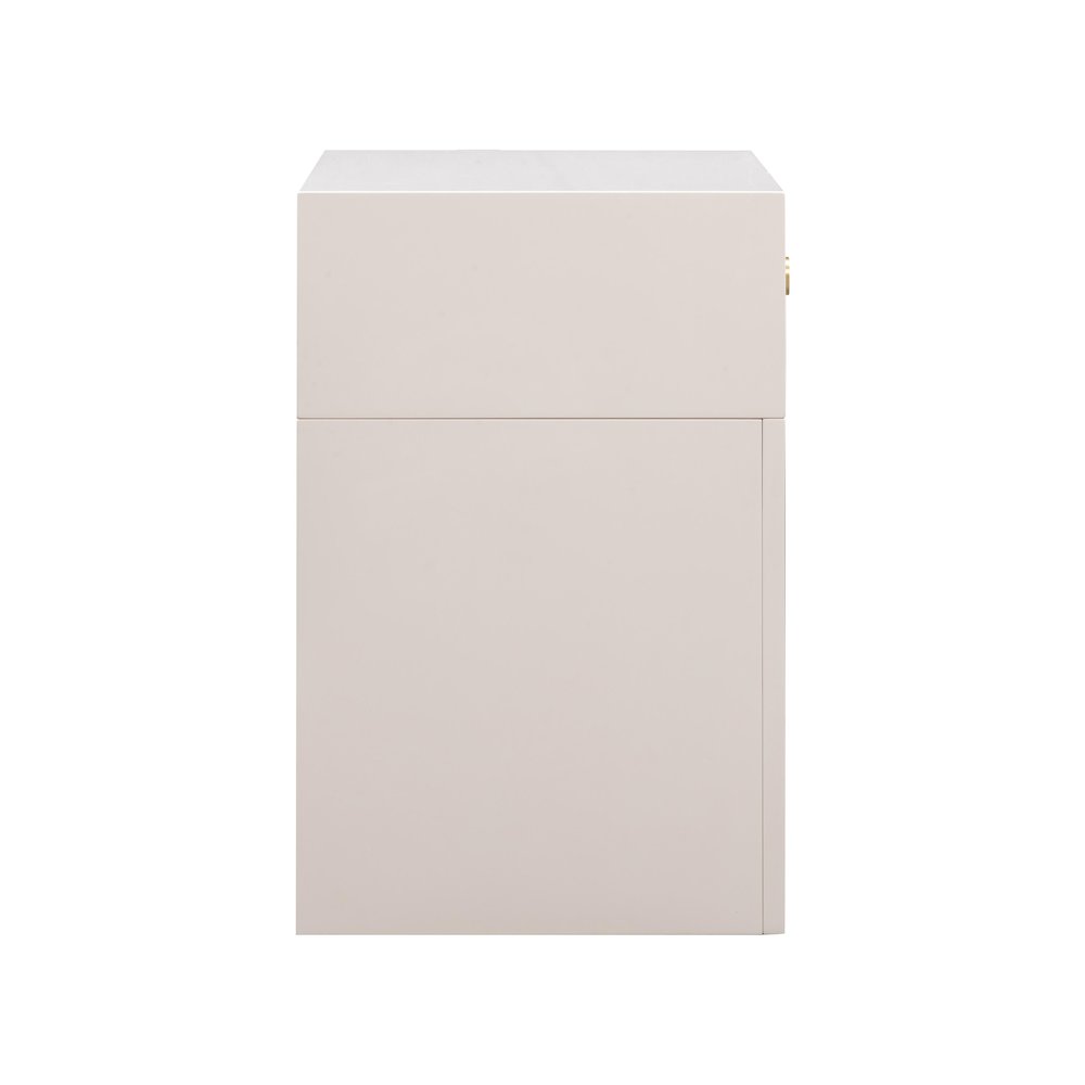 Suzie Cream & Rattan Nightstand. Picture 4