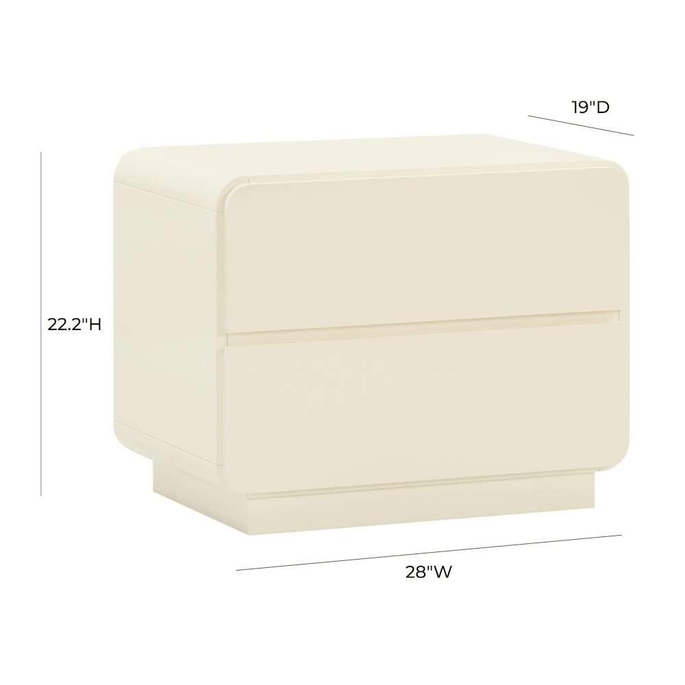 Sagura Cream Nightstand. Picture 8