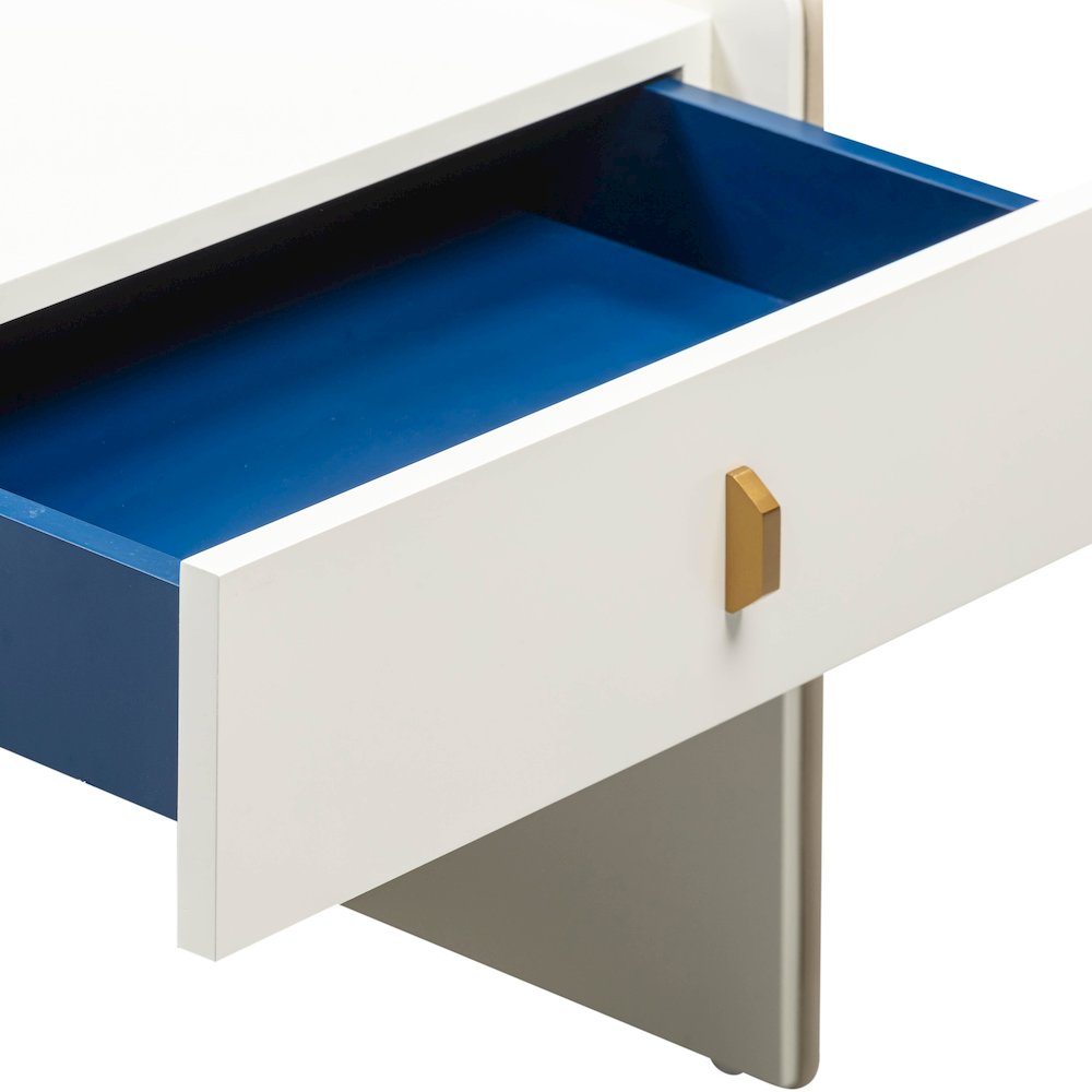 Collins Cream Lacquer Nightstand. Picture 5