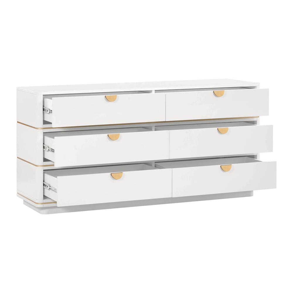 Julieta Cream 6 Drawer Dresser. Picture 4