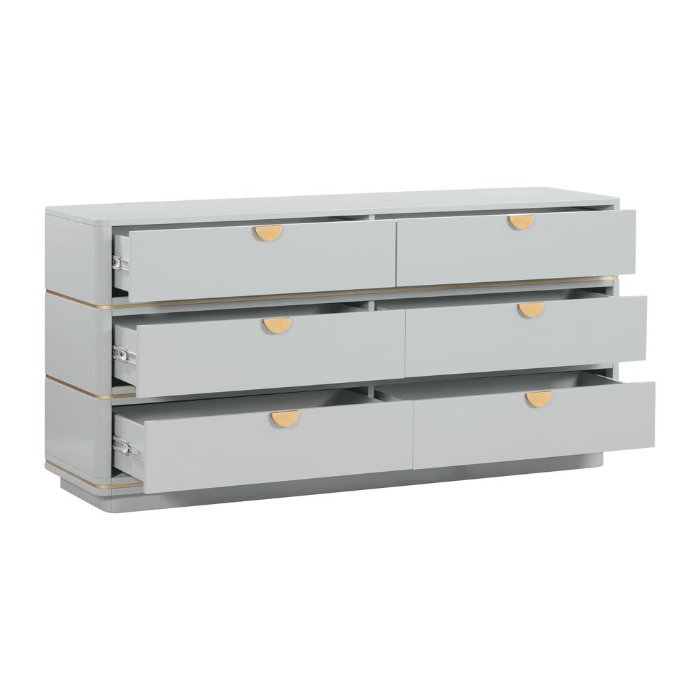 Julieta Grey 6 Drawer Dresser. Picture 5