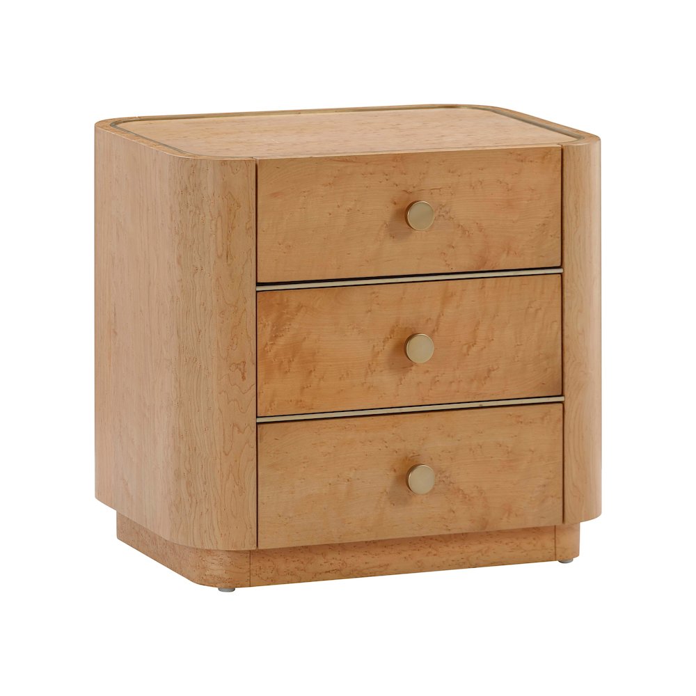 Abigail Natural Birdseye Maple Nightstand. Picture 1