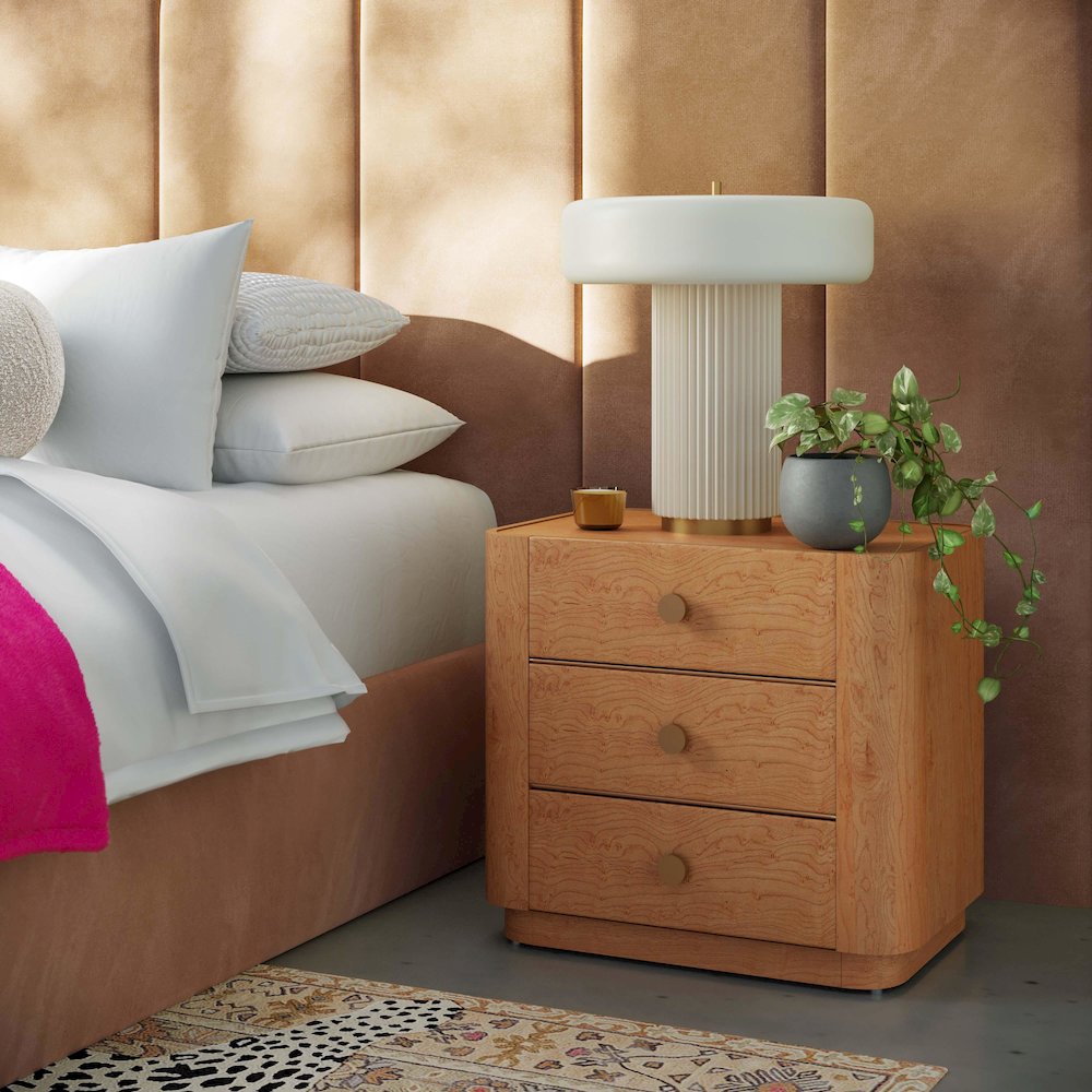 Abigail Natural Birdseye Maple Nightstand. Picture 2