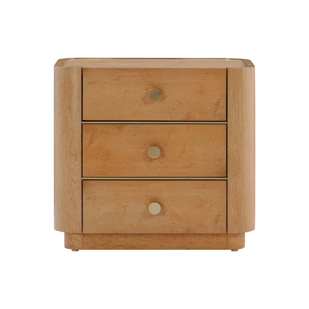 Abigail Natural Birdseye Maple Nightstand. Picture 3