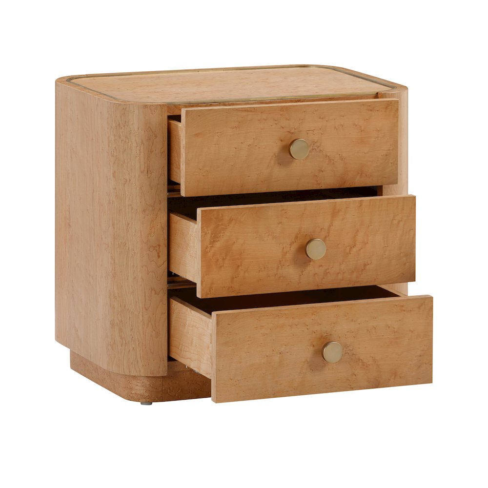 Abigail Natural Birdseye Maple Nightstand. Picture 5