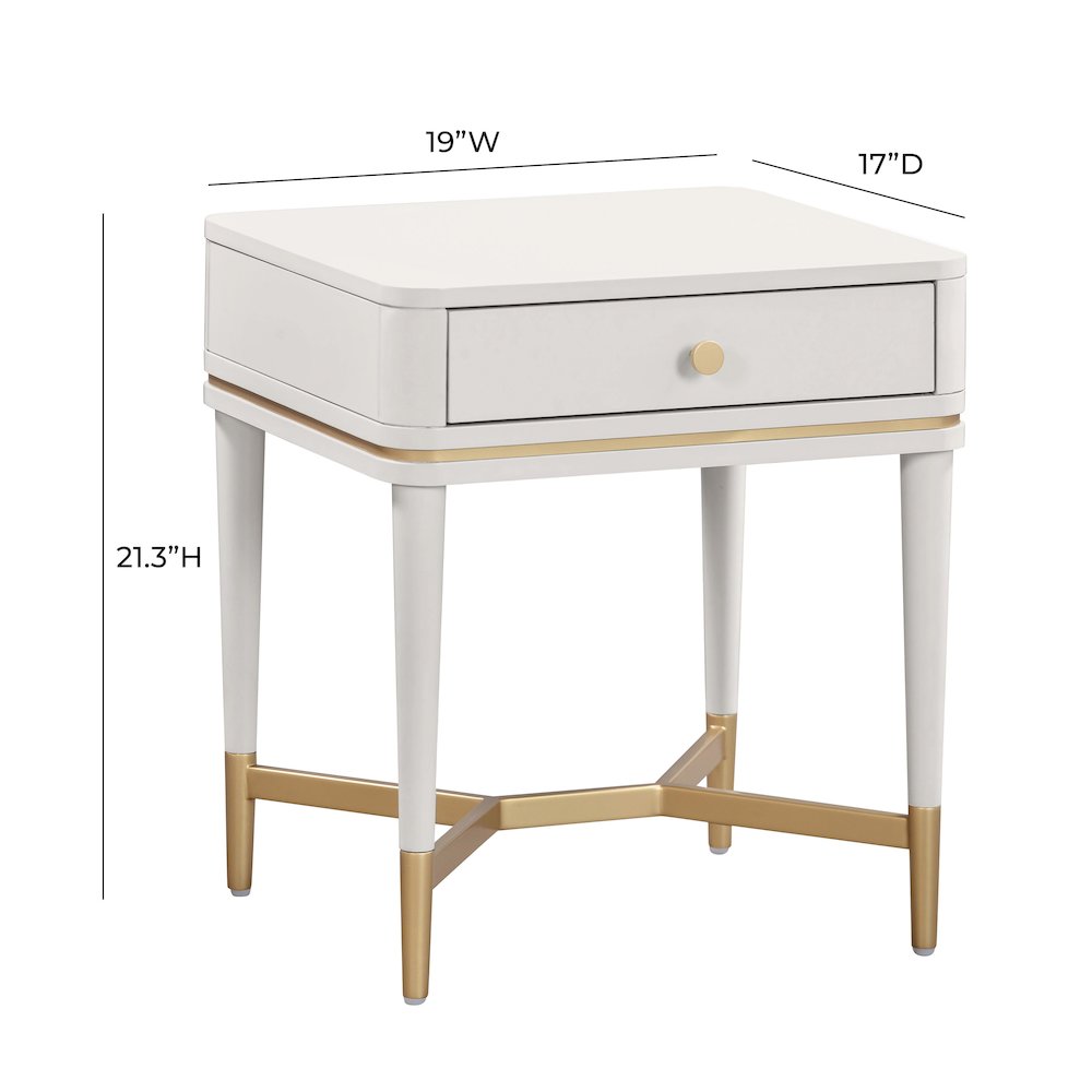 Julieta Cream Nightstand. Picture 8