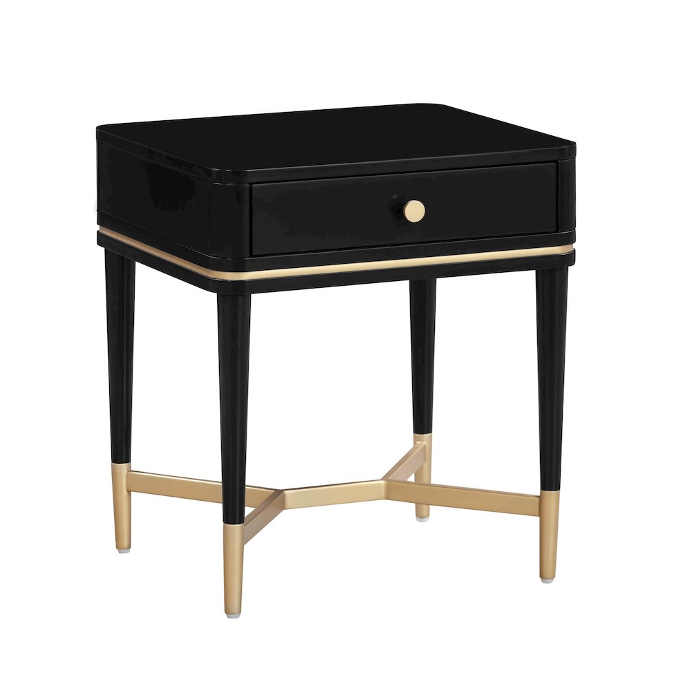 Julieta Black Nightstand. Picture 1