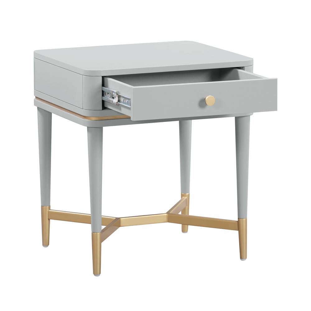 Julieta Grey Nightstand. Picture 7