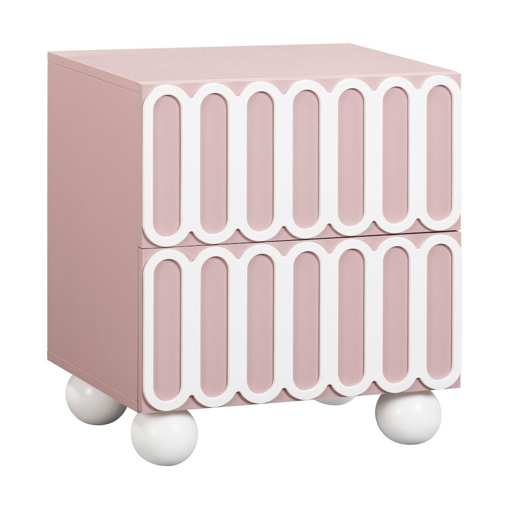 Tori Motif Mauve Nightstand. Picture 1