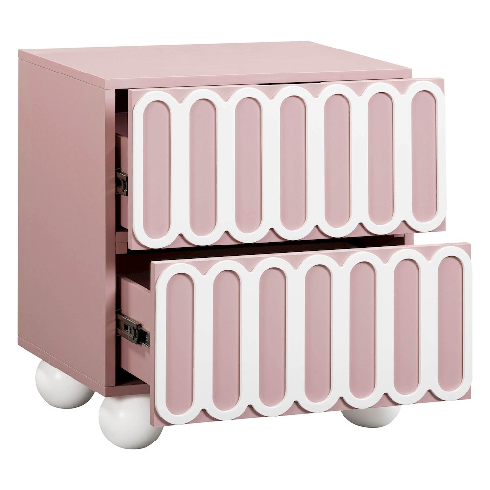 Tori Motif Mauve Nightstand. Picture 5