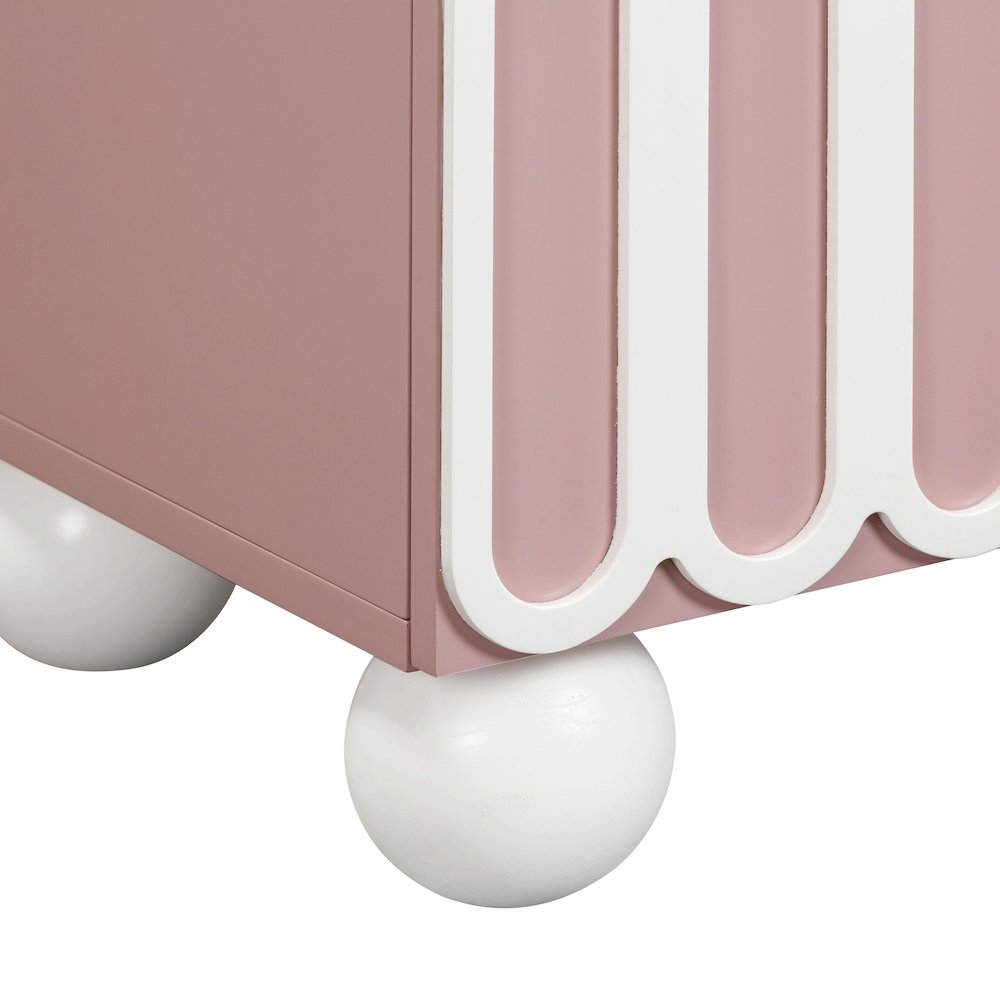 Tori Motif Mauve Nightstand. Picture 6