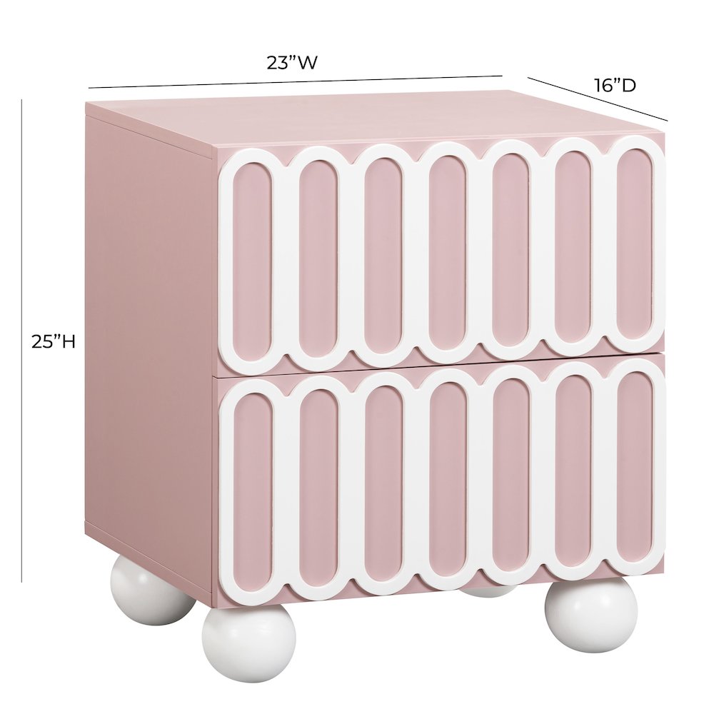 Tori Motif Mauve Nightstand. Picture 8