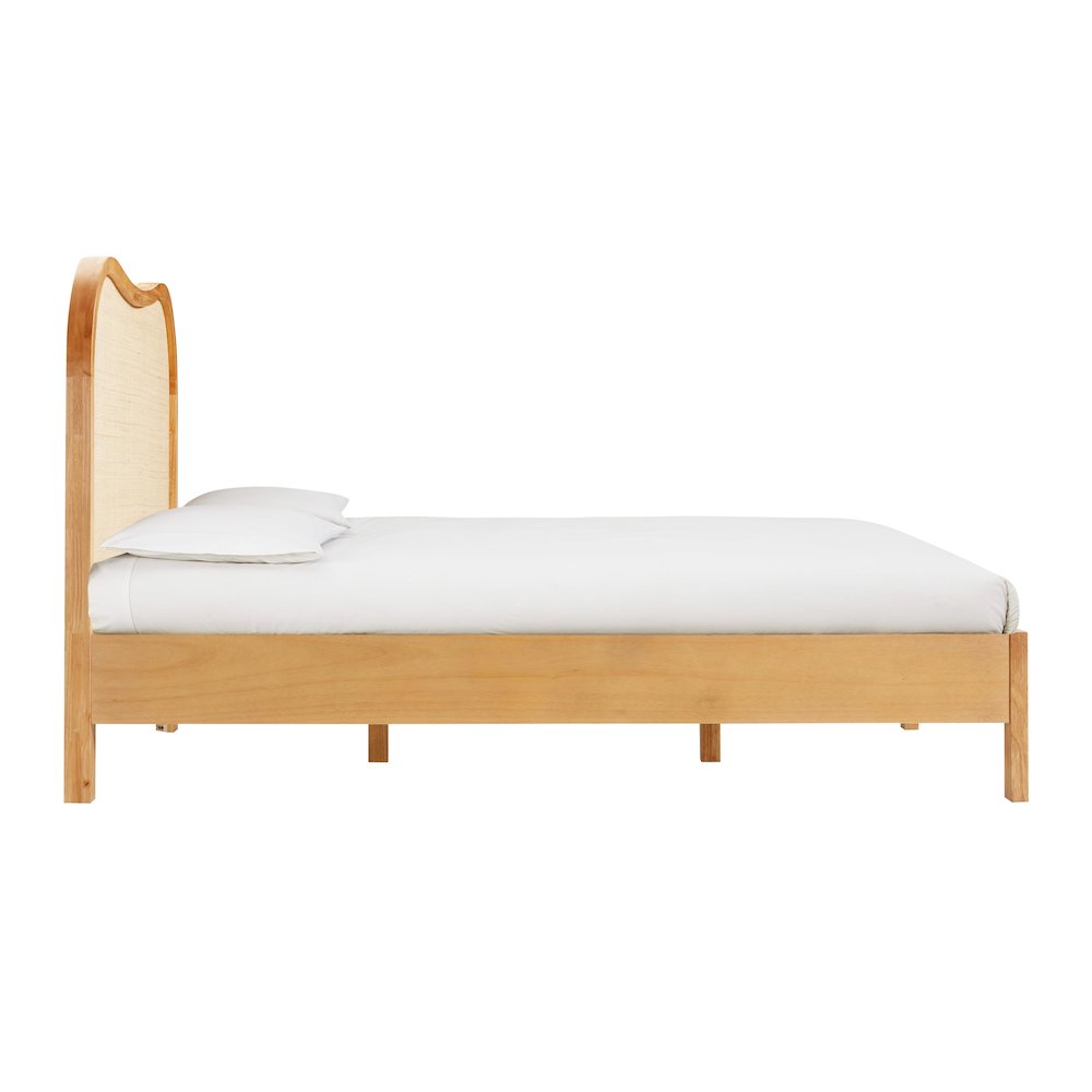 Grappa Natural Wood & Rattan Queen Bed. Picture 4