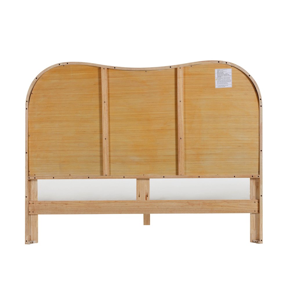 Grappa Natural Wood & Rattan Queen Bed. Picture 6