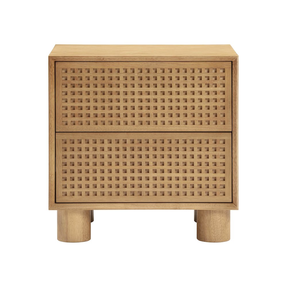 Miles Natural Rubberwood Nightstand. Picture 3