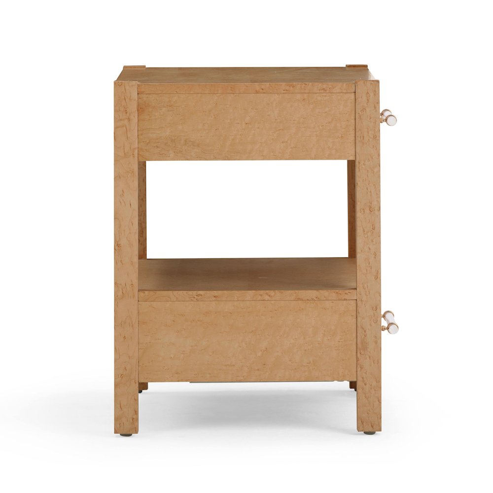 Brandyss Birdseye Maple 2-Drawer Nightstand. Picture 4