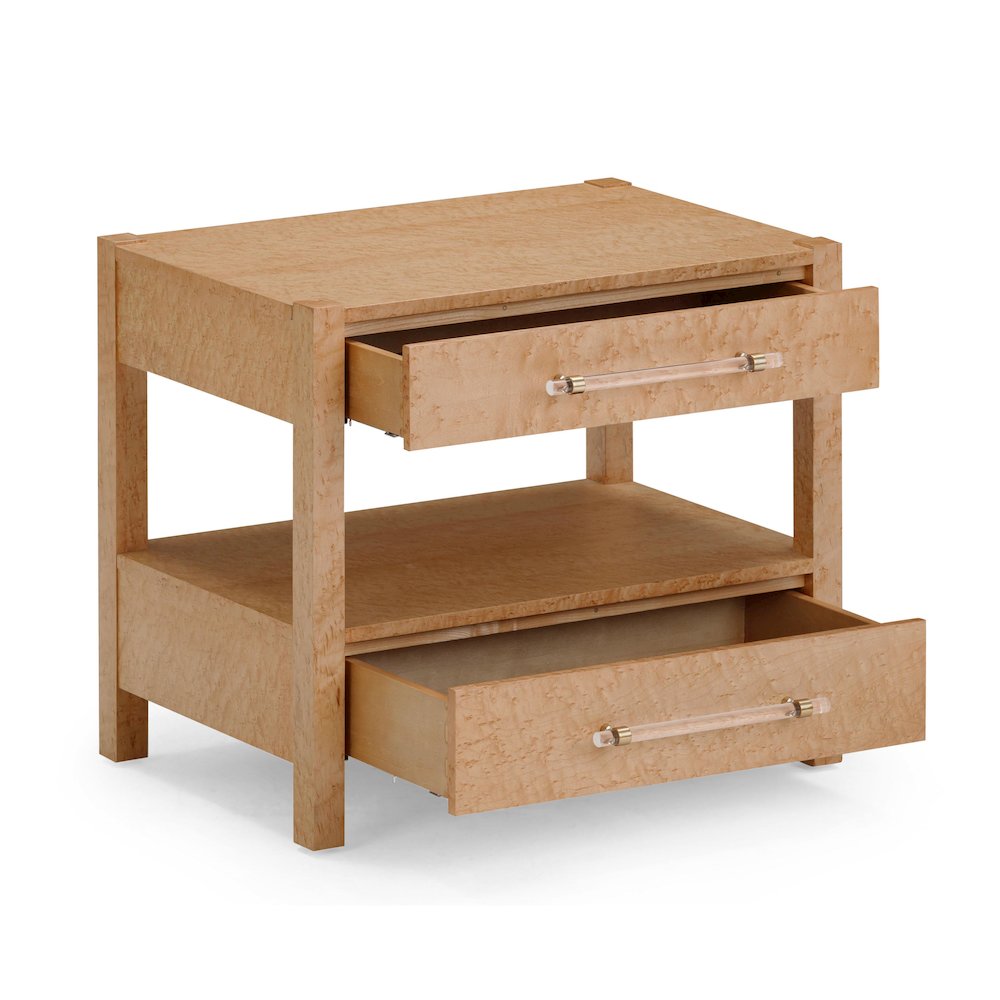 Brandyss Birdseye Maple 2-Drawer Nightstand. Picture 6