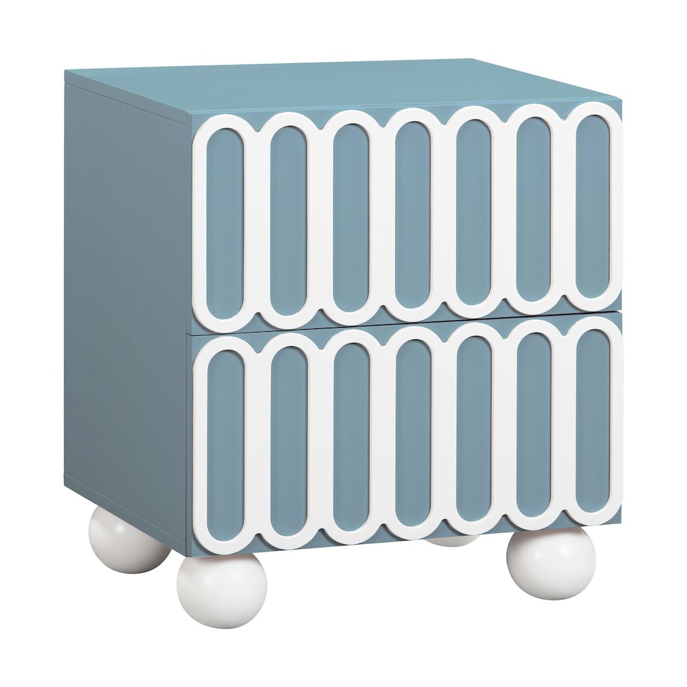 Tori Motif Blue Nightstand. Picture 1
