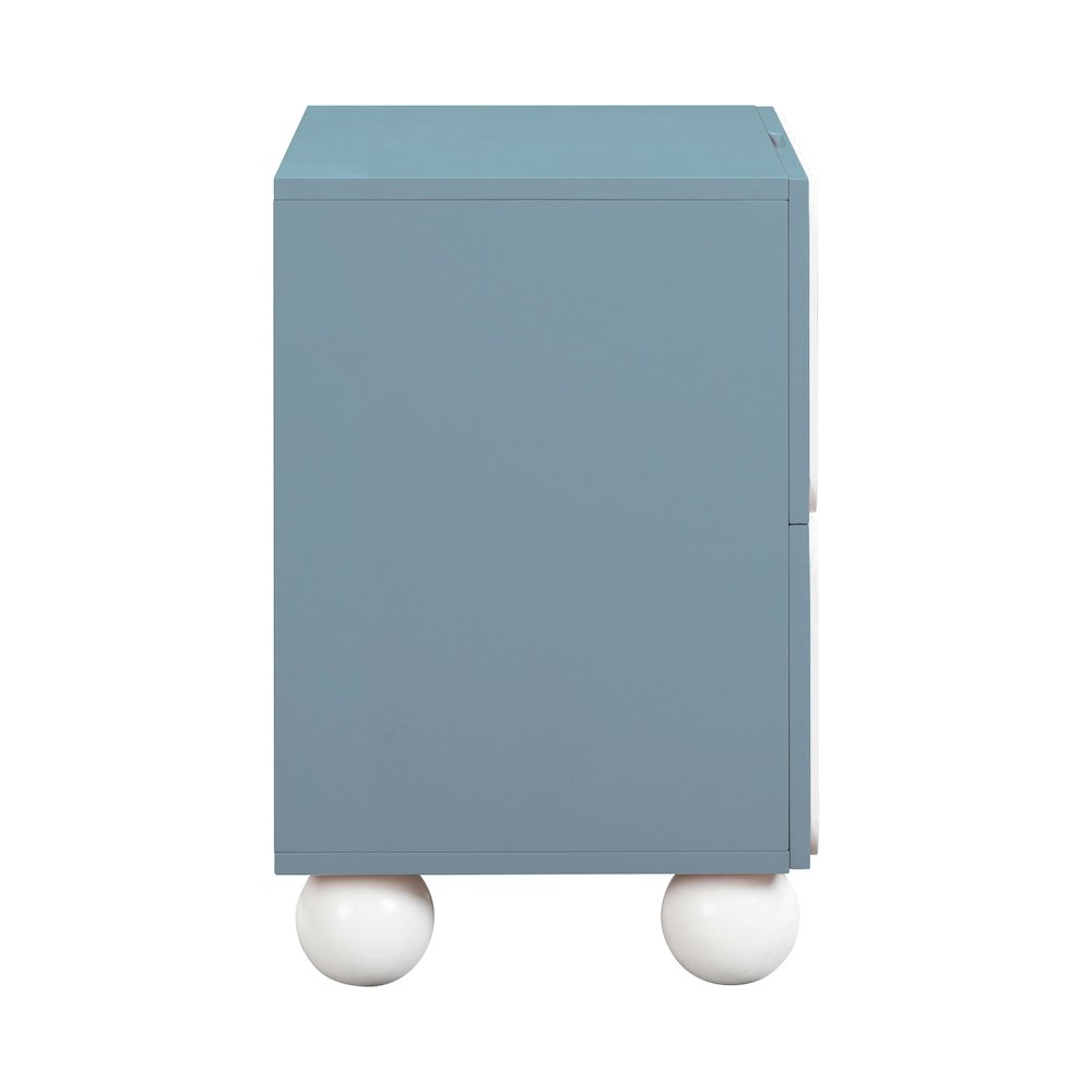 Tori Motif Blue Nightstand. Picture 4