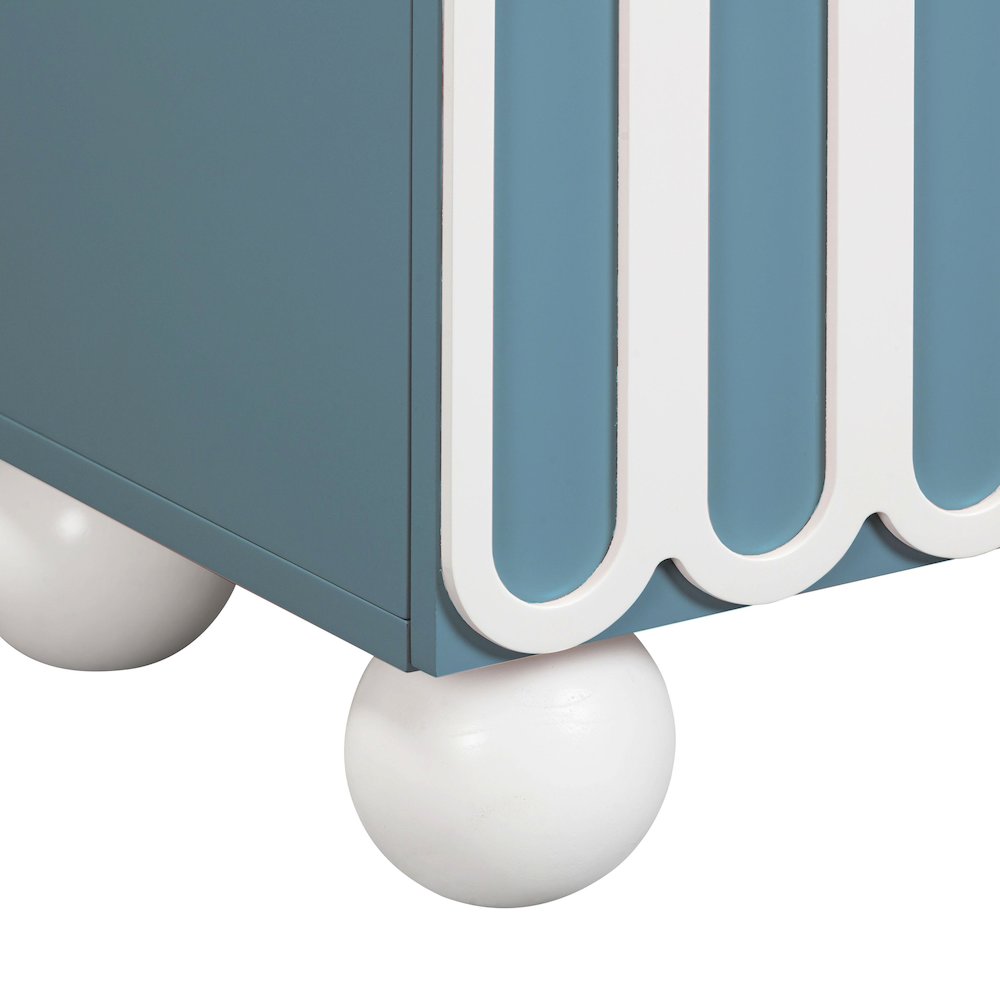 Tori Motif Blue Nightstand. Picture 6