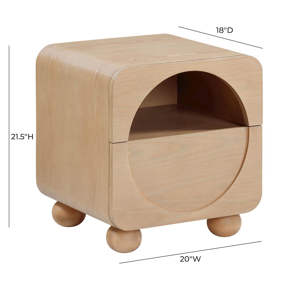 Moonrise Natural Ash Nightstand. Picture 7