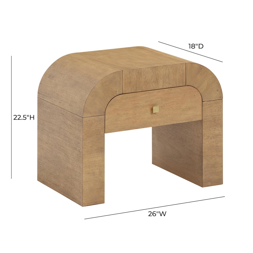 Hump Natural Nightstand. Picture 8