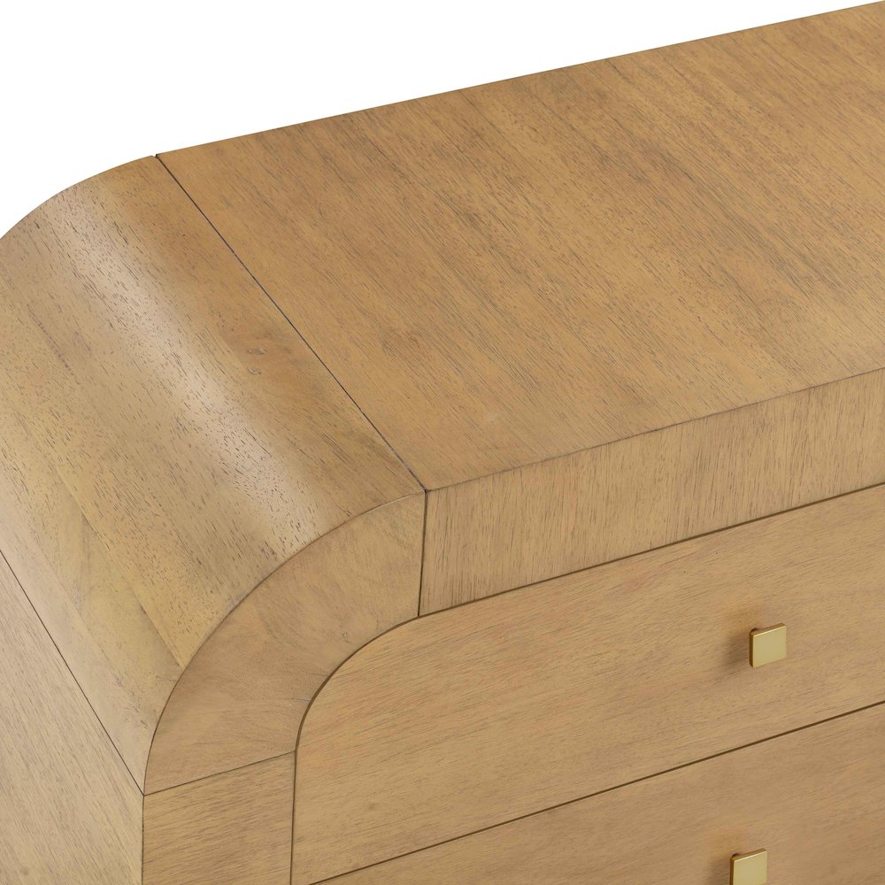 Hump 6 Drawer Natural Dresser. Picture 7