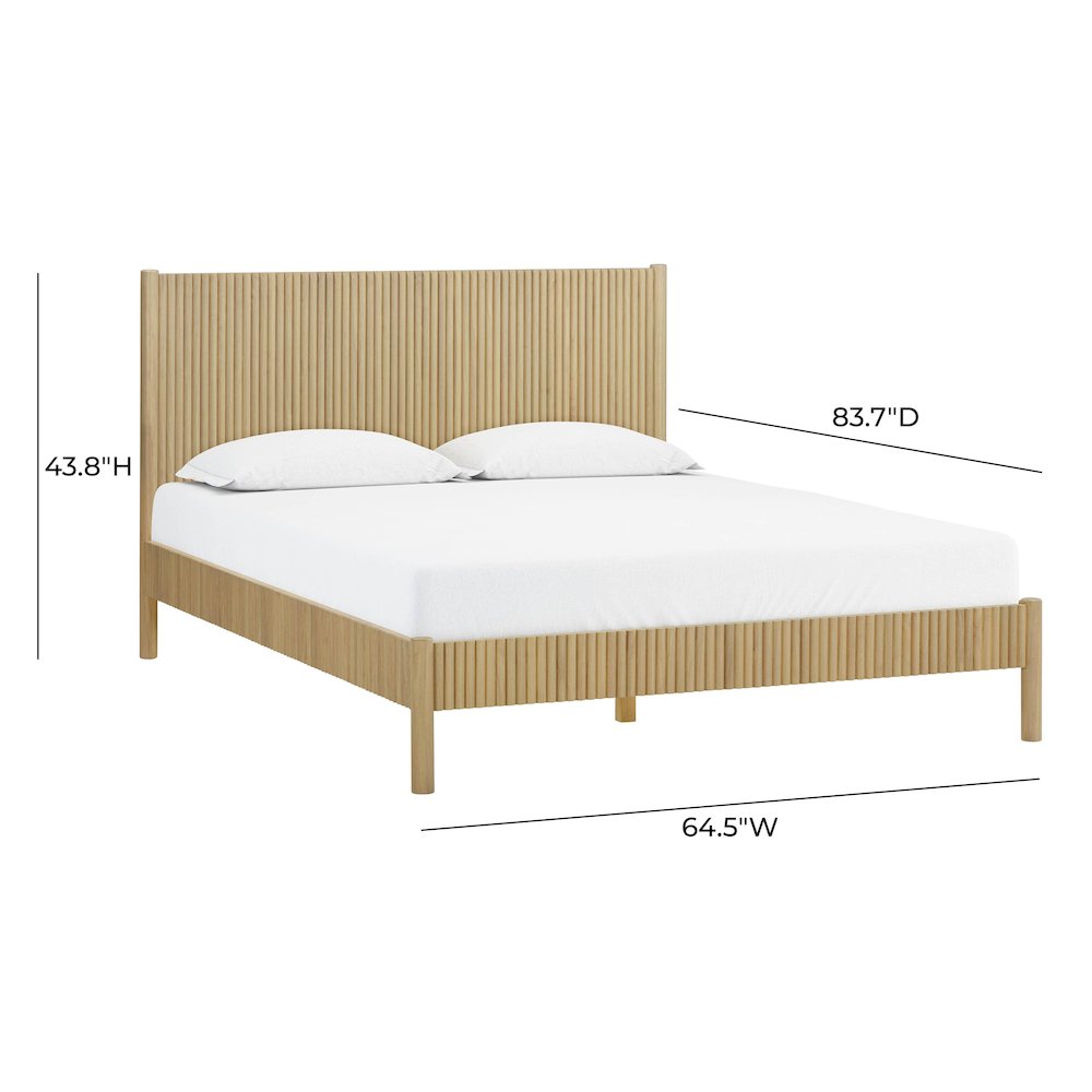 Tyla Natural Wood Queen Bed. Picture 7